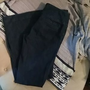 4@ashlejue Trouser Type Wide Leg  Dark Jean Size 2